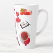 ハッピーバレンタインデーのカップルのためのロマンチックな贈り物 カフェラテマグ (右)
