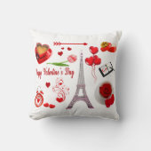 ハッピーバレンタインデーのカップルのためのロマンチックな贈り物 クッション (正面)