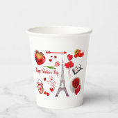 ハッピーバレンタインデーのカップルのためのロマンチックな贈り物 紙コップ (裏面)