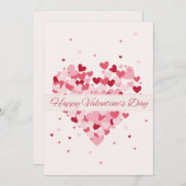 ハッピーバレンタインデーのグリーティングカード シーズンカード (正面/裏面)