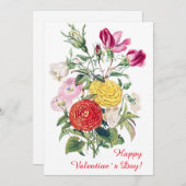 ハッピーバレンタインデーのグリーティングカード シーズンカード (正面/裏面)