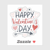 ハッピーバレンタインデーのシール シール (シート)