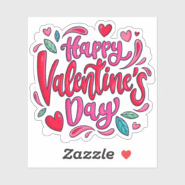 ハッピーバレンタインデーのシール シール