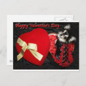 ハッピーバレンタインデーのチワワ シーズンポストカード (正面/裏面)