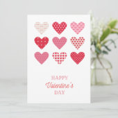 ハッピーバレンタインデーのハートカード シーズンカード (スタンド正面)