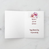 ハッピーバレンタインデーのハート カード (内部)