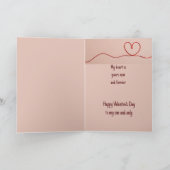 ハッピーバレンタインデーのハート カード (内部)