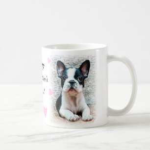 ハッピーバレンタインデーのフレンチ・ブルドッグの子犬のマグ コーヒーマグカップ