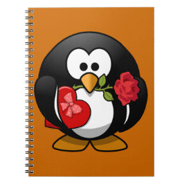 ハッピーバレンタインデーのペンギン ノートブック