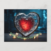 ハッピーバレンタインデーのホリデーカードギフト シーズンポストカード (正面)