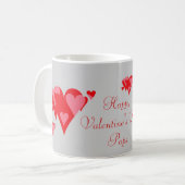 ハッピーバレンタインデーのポップ コーヒーマグカップ (正面左)