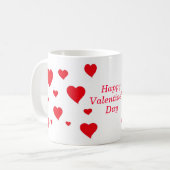 ハッピーバレンタインデーのマグカスタマイズ可能な00152 コーヒーマグカップ (正面左)