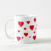 ハッピーバレンタインデーのマグカスタマイズ可能な00152 コーヒーマグカップ (左)