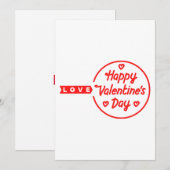 ハッピーバレンタインデーのラブ招待状 招待状 (正面/裏面)