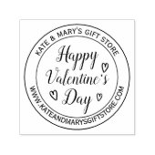 ハッピーバレンタインデーの会社名Webサイト セルフインキングスタンプ (デザイン)