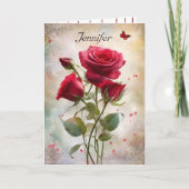 ハッピーバレンタインデーの個人用設定 シーズンカード (正面)