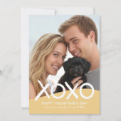 ハッピーバレンタインデーの写真 黄色 モダン シーズンカード (正面)