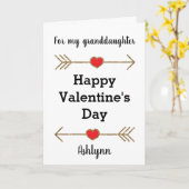 ハッピーバレンタインデーの孫娘 カード (黄色い花)