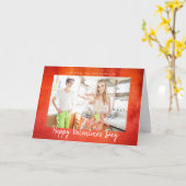 ハッピーバレンタインデーの愛の私の人生の写真 カード (黄色い花)