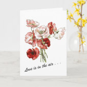 ハッピーバレンタインデーの愛は空中にある カード (黄色い花)