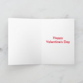 ハッピーバレンタインデーの挨拶状を望むパグ シーズンカード (内部)