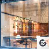 ハッピーバレンタインデーの窓用シール ウィンドウサイン (カフェ窓)