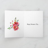 ハッピーバレンタインデーの素晴らしい花カード2 カード (内部)