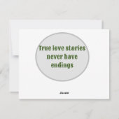 ハッピーバレンタインデーの緑があなたに自然 シーズンカード (裏面)