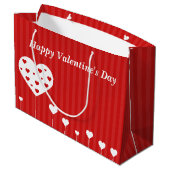 ハッピーバレンタインデーの美しいハート ラージペーパーバッグ (裏面アングル)