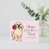 ハッピーバレンタインデーの花の子犬 (スタンド正面)