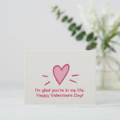 ハッピーバレンタインデーの郵便はがき シーズンポストカード (スタンド正面)