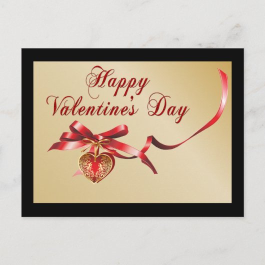 ハッピーバレンタインデーはがき シーズンポストカード (正面)