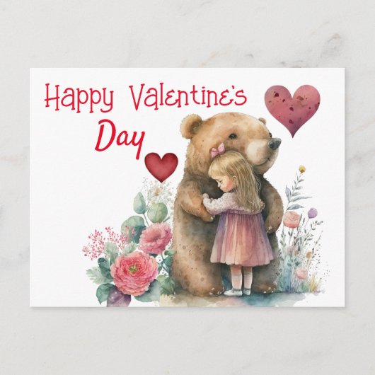 ハッピーバレンタインデーはがき ポストカード (正面)