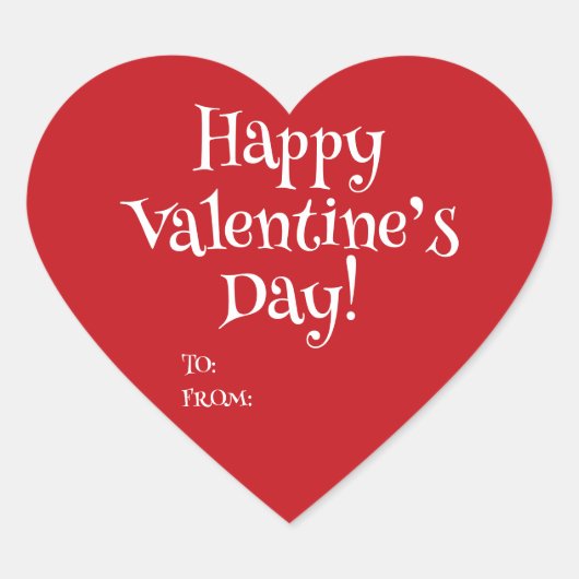 ハッピーバレンタインデーは赤から可愛空白のい ハートシール (正面)