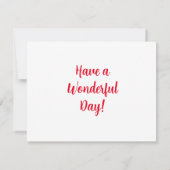 ハッピーバレンタインデーを先生お気に入りのに ノートカード (裏面)