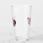 「ハッピーバレンタインデーを持っている」手書ハート タンブラーグラス (左)