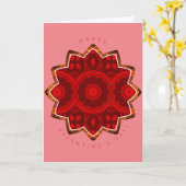 ハッピーバレンタインデーアールデコグリーティングカード カード (黄色い花)