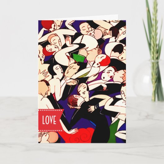 ハッピーバレンタインデーアールデコ シーズンカード (正面)