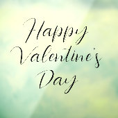 ハッピーバレンタインデーウィンドウの固定 ウィンドウサイン (シート3)