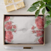 ハッピーバレンタインデーウォーターカラーレッドローズ 薄葉紙 (ギフト)