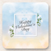 ハッピーバレンタインデーエレガントフローラフレームコースター コースター (正面)