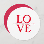 ハッピーバレンタインデーエレガント挨拶 シーズンカード (正面/裏面)