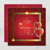 ハッピーバレンタインデーエレガント挨拶 シーズンカード (正面/裏面)