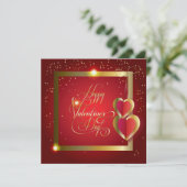 ハッピーバレンタインデーエレガント挨拶 シーズンカード (スタンド正面)