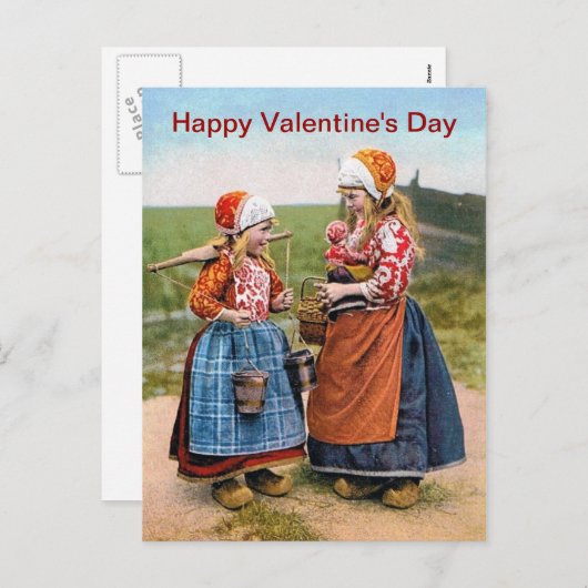 ハッピーバレンタインデーオランダシスターズポストカード!!! シーズンポストカード (正面/裏面)