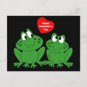 ハッピーバレンタインデーカエル葉書 シーズンポストカード (正面)