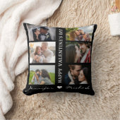 ハッピーバレンタインデーカスタムフォトのコラージュ&名前 クッション (ブランケット)