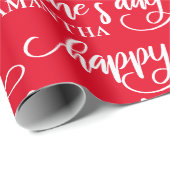 ハッピーバレンタインデーカスタムレッド ラッピングペーパー (ロールコーナー)