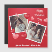 ハッピーバレンタインデーカスタム写真と文字 (正面/裏面)