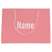 ハッピーバレンタインデーカスタム名前をカスタムするラージGi ラージペーパーバッグ (正面)